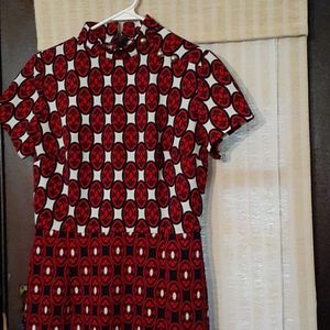 Vintage Mod Print Dress Sz M